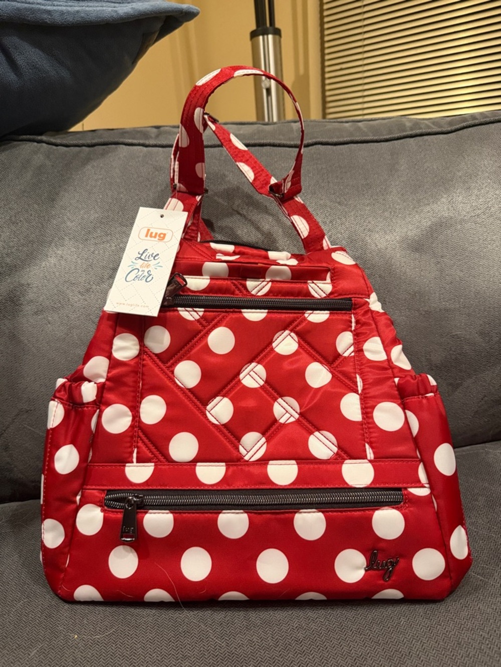 Lug Skyhop Convertible Backpack crimson dot lrg